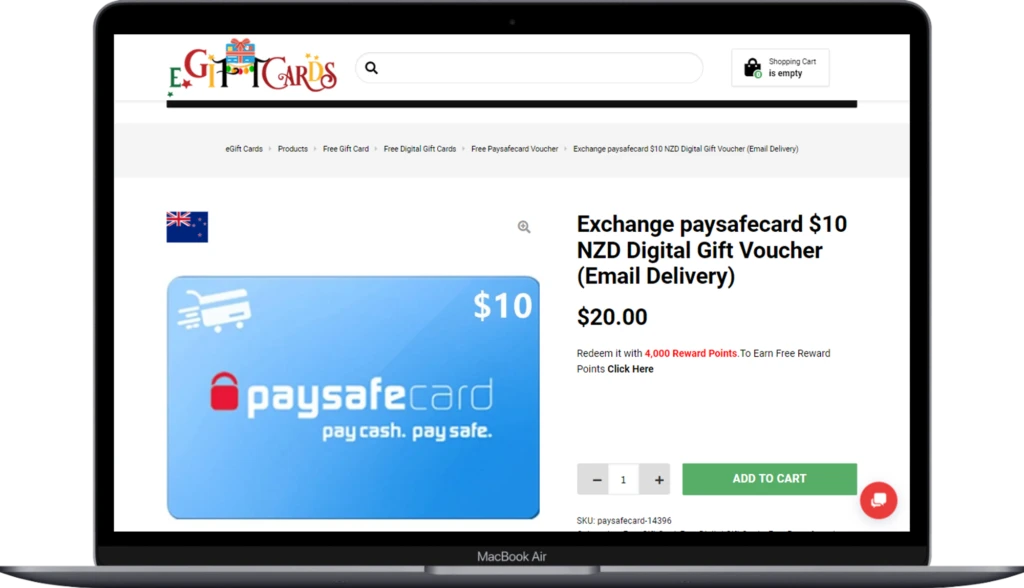 Paysafe voucher eGift